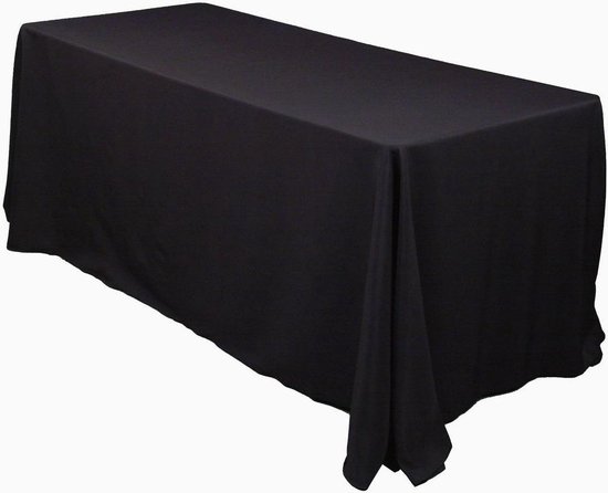 Ingenieurs het ergste toewijzing Tafelkleed Zwart – 140 x 250 cm – Tafel kleed feest – Partijtje –  Verjaardag | bol.com