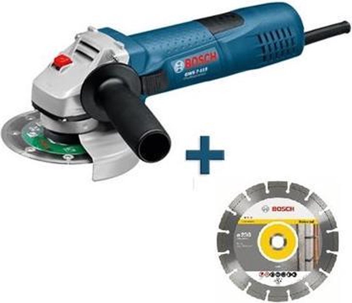 Haakse slijper met afzuigkap, 125 mm - Elektrisch gereedschap met snoer en accessoires | TECHNOLIT