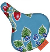 BikeCap - zadelhoes bloem aardbei blauw