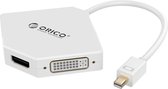 Orico - Mini DisplayPoort naar HDMI, DVI en VGA Adapter - Full HD - Wit