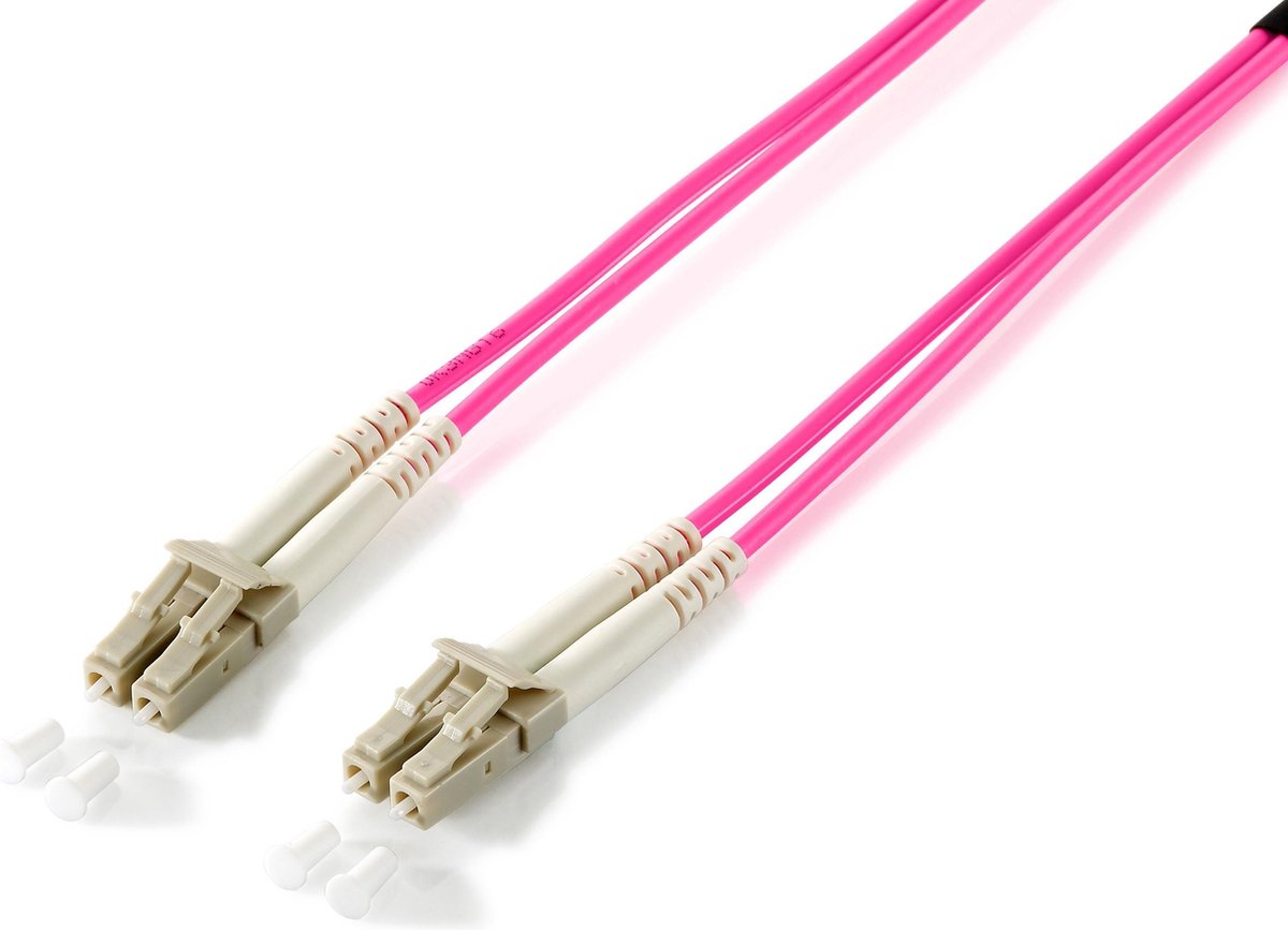 Equip LWL Patchkabel LC->LC 15.00m Multimode Duplex OM4 viol Polybeutel