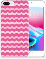 Geschikt voor Apple iPhone 7 Plus | 8 Plus TPU-silicone Hoesje Waves Pink