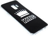 King hoesje siliconen zilver Geschikt voor Samsung Galaxy S9 Plus