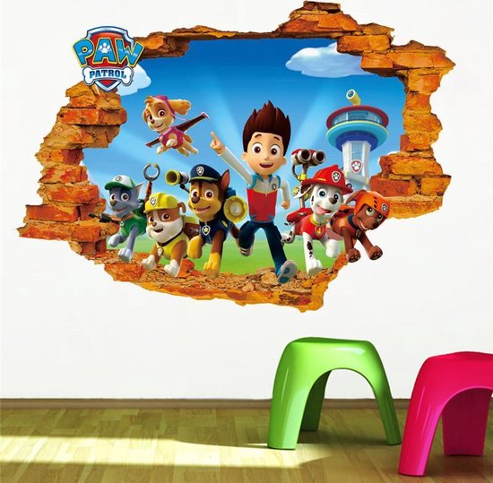 Muursticker Paw Patrol 3D | kinderkamer - jongenskamer | cartoons -  Nickelodeon - tv/film | bol.com
