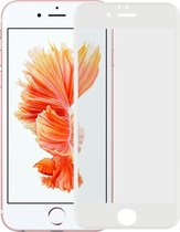 0.2mm 4D Full Covering Tempered Glass Gehard Glas Glazen Harde Screenprotector iPhone 6s Plus / 6 Plus Silk Print - Wit