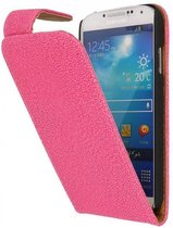 Devil Classic Flipcase Hoesjes voor Galaxy S4 i9500 Roze