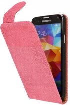 Devil Classic Flipcase Hoesjes - Hoesje Geschikt voor Samsung Galaxy S5 G900F Roze