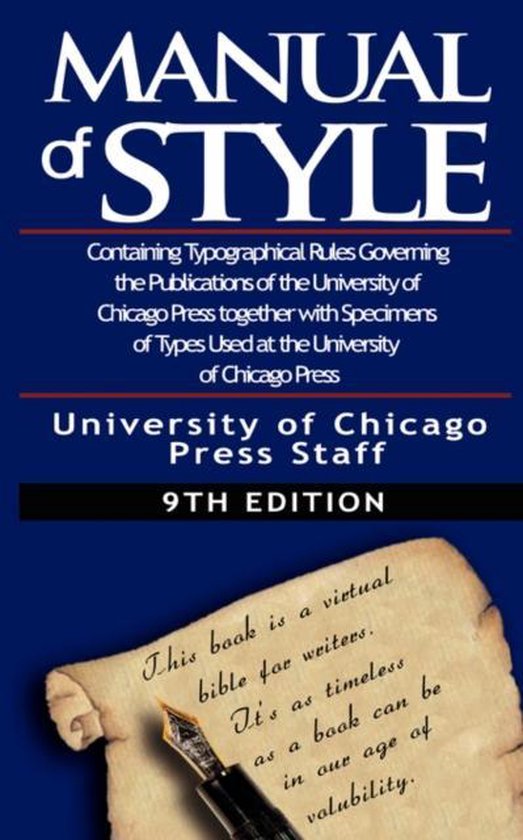 The Chicago Manual of Style by University - cover