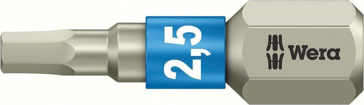 Wera 05071072001 3840/1 TS Zeskant Bits, RVS 2,5 x 25mm