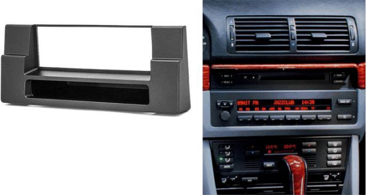 1-DIN BMW 5-Series (E39) 1995-2003; X5 (E53) 1999-2006 w/pocket frame Audiovolt 11-012