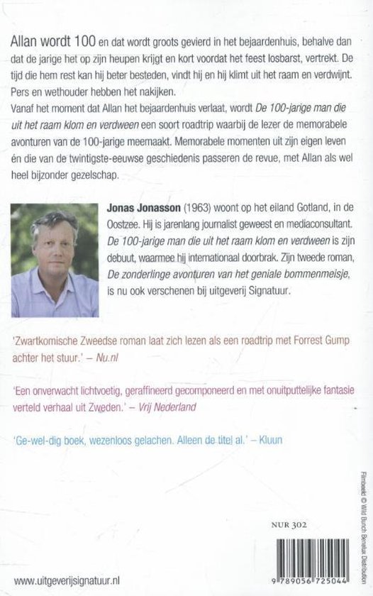 De 100jarige man die uit het raam klom en verdween, Jonas