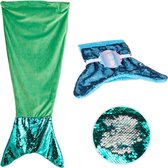 Zeemeerminnenstaart Deken Groen of Blauw Met Pailletten