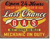 Last Chance Gas Wandbord - Metaal - 30 x 40cm