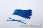 1000 stuks Blauwe kabelbinders 2.5mm breed x 200mm lang + Kortpack pen (099.0405)