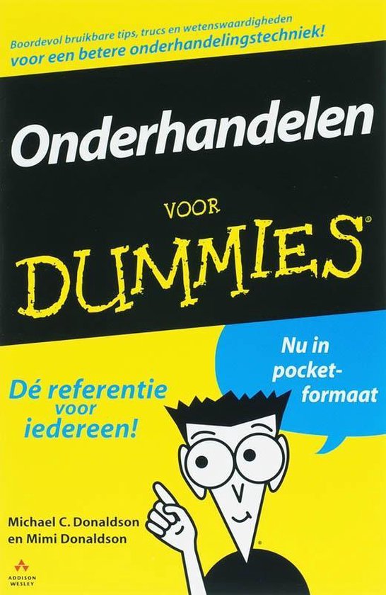 Cover van het boek 'Onderhandelen voor Dummies' van Michael C. Donaldson en Stephen Donaldson