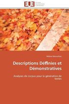 Descriptions Définies  et Démonstratives