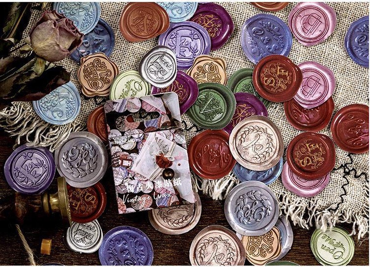 Stickerset Sealing Wax Set met 45 stickers Wax seal bol