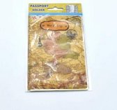 Paspoorthouder met wereldkaart opdruk - Bruin - Reisportemonnee - Paspoort Protector - Beschermhoes - Cover - Mapje