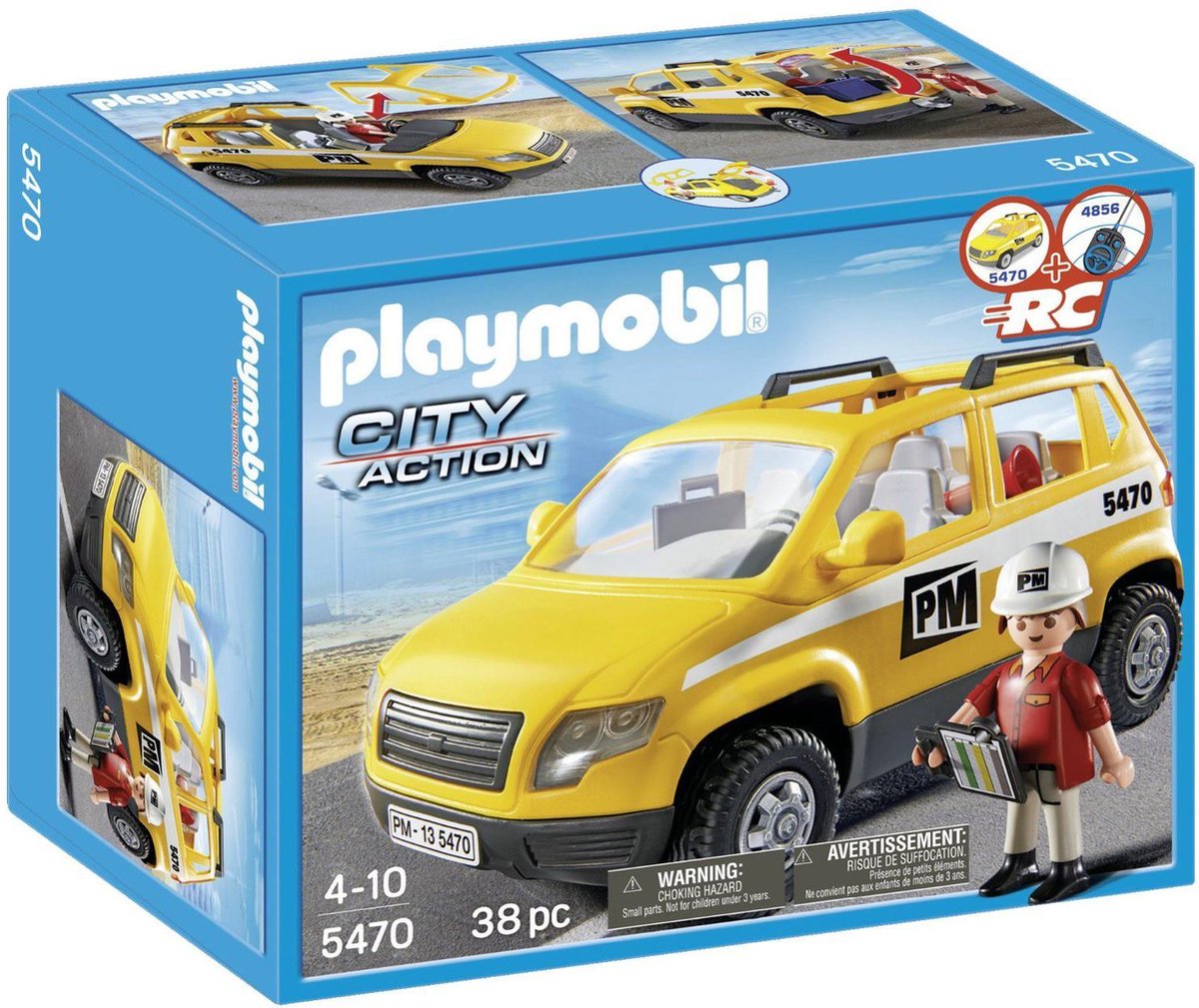 PLAYMOBIL 70742 - City Action Site de travaux avec camion et