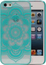 Apple iPhone 5/5S - Roma Hardcase Hoesje Turquoise