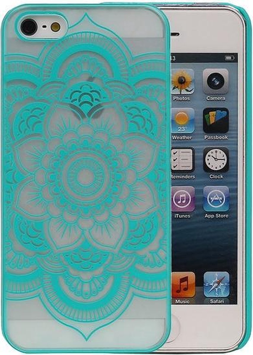 Apple iPhone 5/5S - Roma Hardcase Hoesje Turquoise