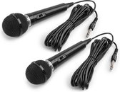 Karaoke microfoon - Fenton DM100 - Set van twee karaoke microfoons - Ook geschikt voor de DJ!- Zwart