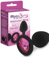 RelaXxxx Silicone Diamont Plug Black/Pink Small