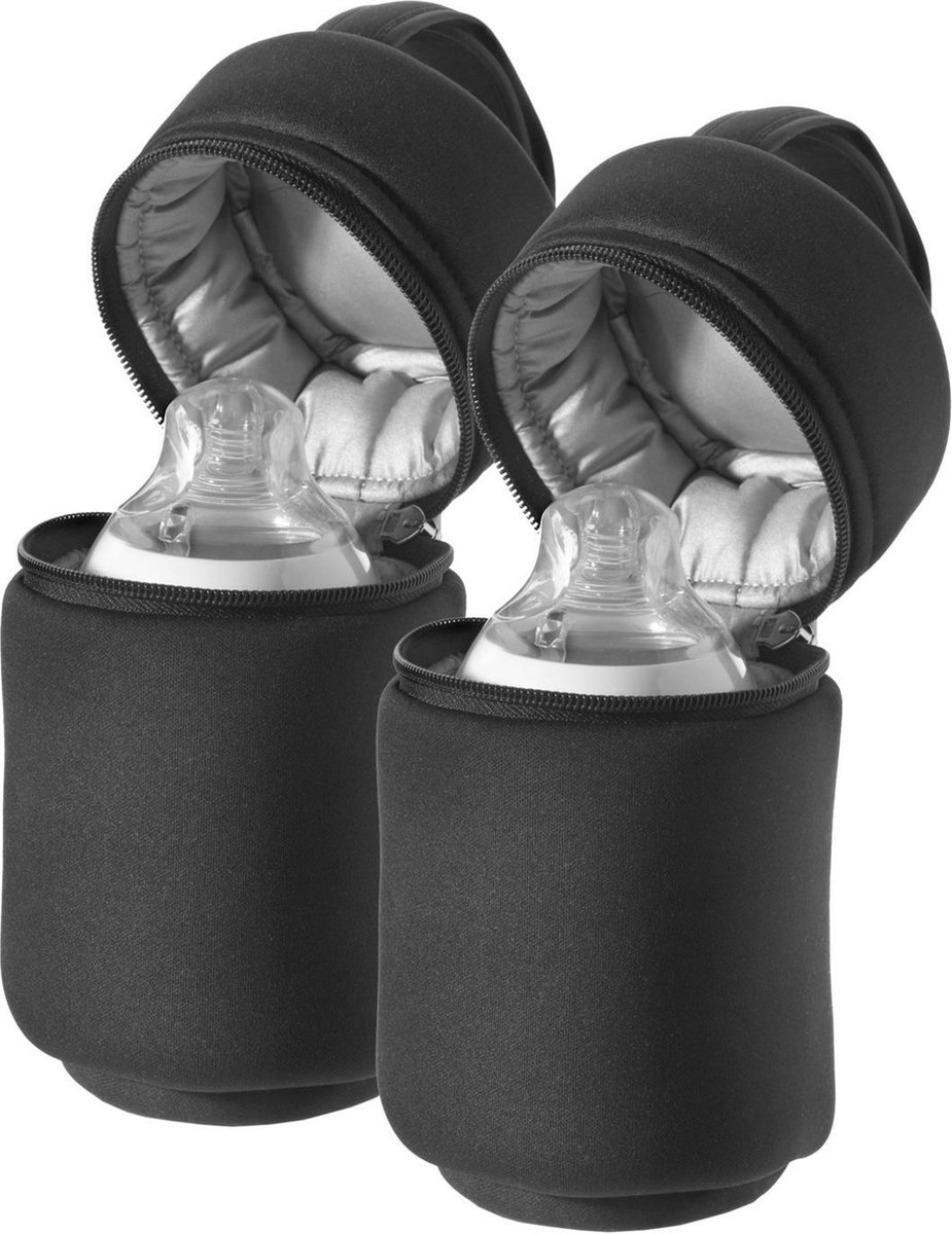 Goedkoopste Tommee Tippee Closer to Nature - geïsoleerde tas voor zuigflessen - set van 2 - zwart