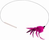 Nobby - kat - speelgoed - hengel - roze - speeltje 15 cm - draad van 89 cm