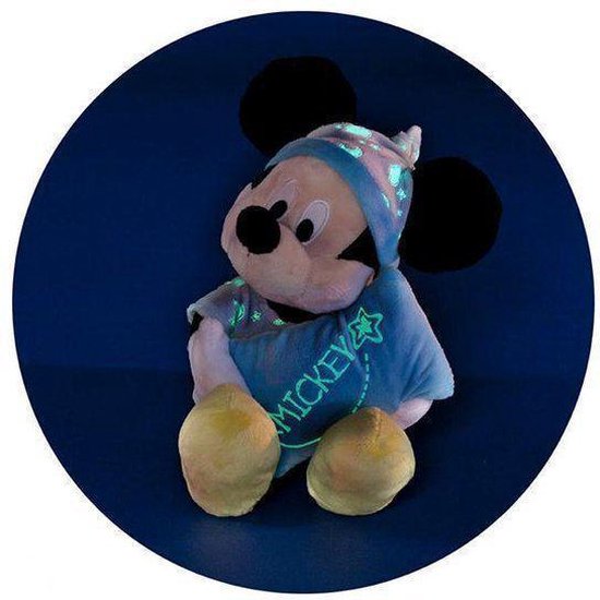 Overtreden pedaal gevoeligheid Nicotoy Mickey Mouse glow in the dark (25cm) - Knuffel | bol.com