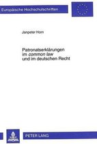 Patronatserklärungen im common law und im deutschen Recht