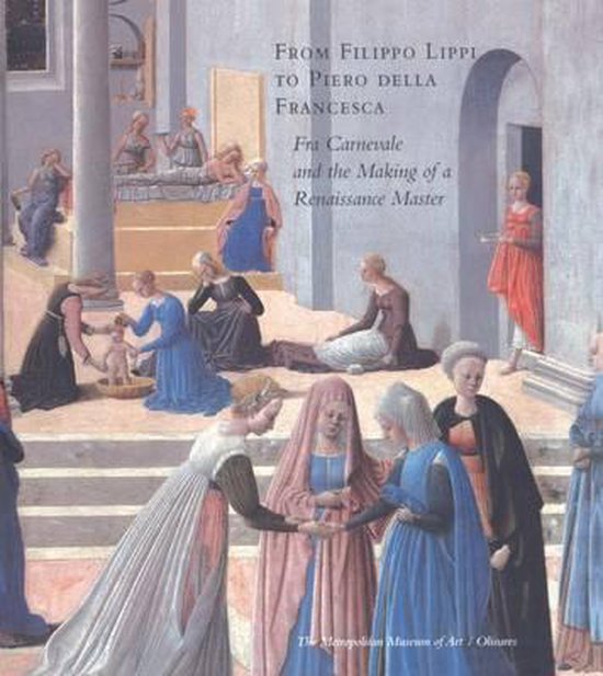 Boekcover met de titel 'FROM FILIPPO LIPPI TO PIERO DELLA FRANCESCA', met een schildering van Renaissance figuren.