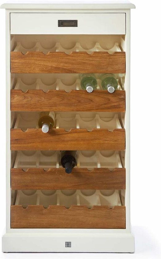 Rivièra Maison Cave & Vin Wine Cabinet - Wijnkast - Wit/Hout | bol.com