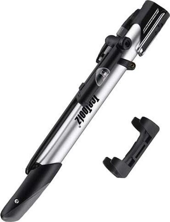 Hogedruk mini voetpomp IceToolz 240A351 met drukmeter — afbeelding 4