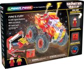Laser Pegs Monster Truck Fire's Fury Rood - Constructiespeelgoed