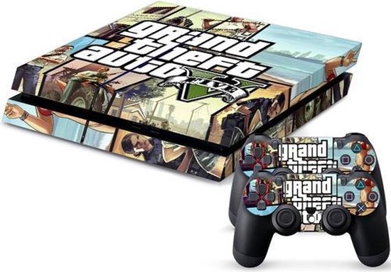 GTA V - PlayStation 4 sticker - PS4 console skin bundel | bol.com