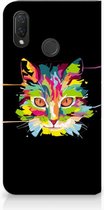 Huawei P Smart Plus Uniek Standcase Hoesje Cat Color