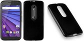 Zwart TPU Siliconen Case Hoesje Motorola Moto G (3rd gen) 2015