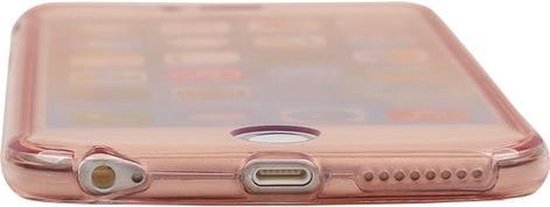 Coque en TPU rose transparente avant et arrière pour Apple iPhone 6 / 6s Plus
