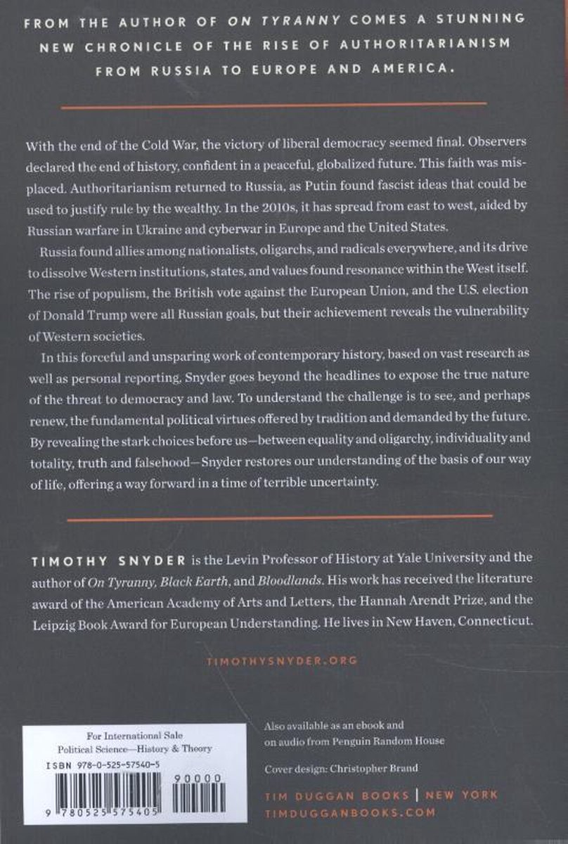 The Origins of Unfreedom - back cover