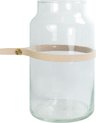 TAK Design Vaas Wrap Me Mini - Incl. Lederen Band - Glas - Ø10 x 18 cm - Bruin