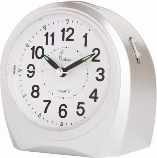 Cetronic T0501S T49 - Wekker - Analoog - Stil uurwerk - Zilverkleurig