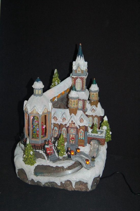 Vind kerstdorp met verlichting en beweging op - maart 2026