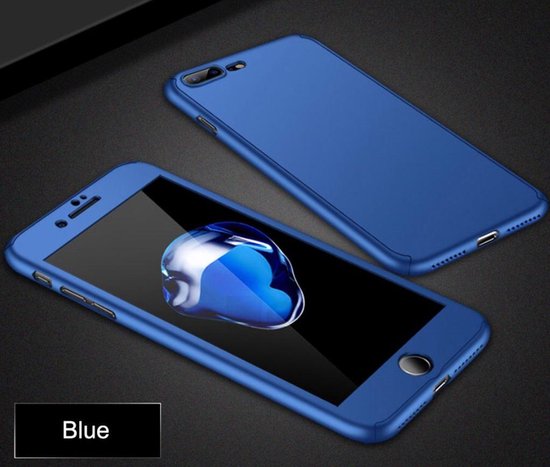 Hijsen JEP ijs Full cover 360 graden hoesje - iPhone 7 Plus/ 8 Plus - navy blauw | bol.com
