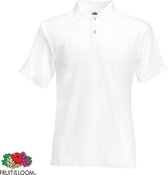 Fruit of the Loom poloshirt heren maat XL (wit)