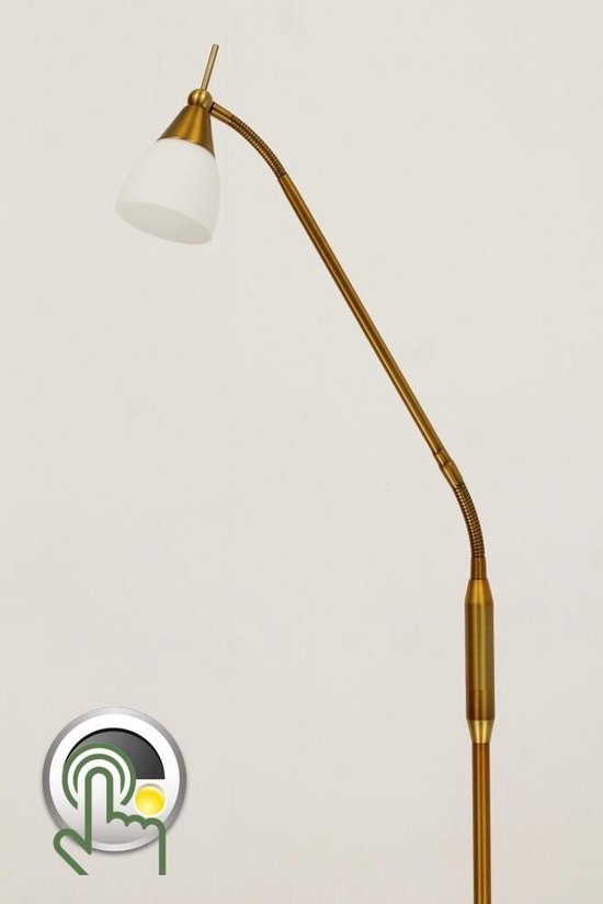 hanger buik Bloody Leeslamp brons TOUCHY met wit melkglas | bol.com