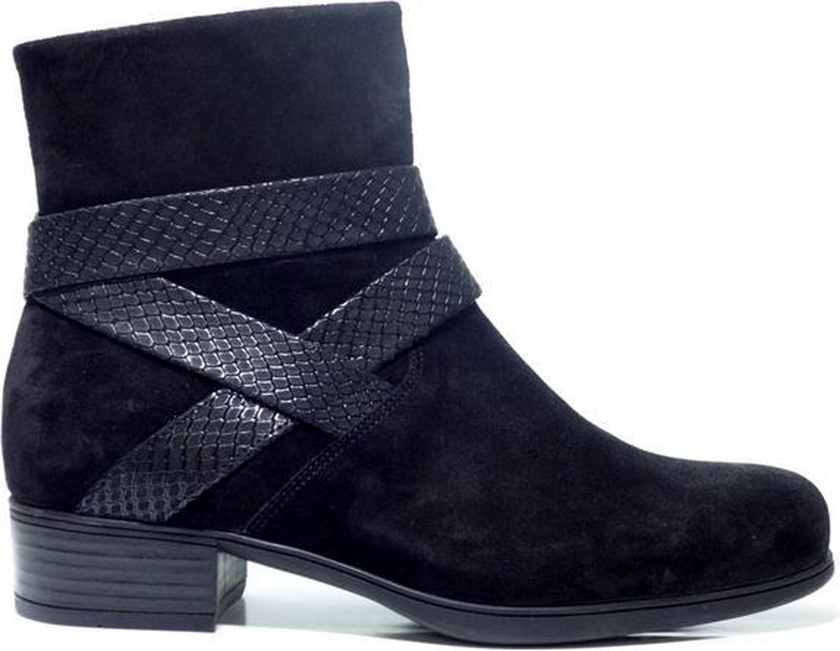 | Durea 9637 975 H Zwart Suède Durea Lange Laars 9644 975 Wijdte H Zwart Suede Van Driel