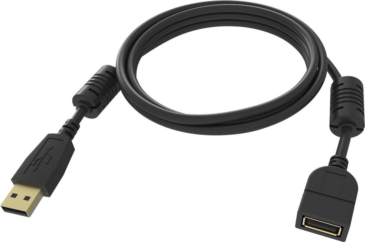 VISION Professional installation-grade USB 2.0 extension cable - LIFETIME WARRANTY - gold plated connectors - ferrite co