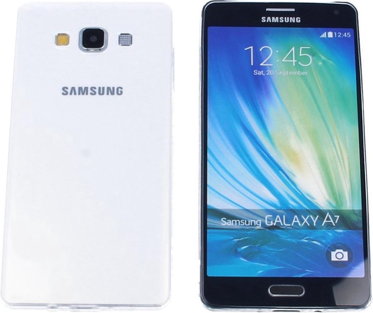 Samsung Galaxy A7, 0.35mm Ultra Thin Matte Soft Back Skin case Transparant