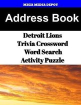 Address Book Detroit Lions Trivia Crossword & WordSearch Activity Puzzle